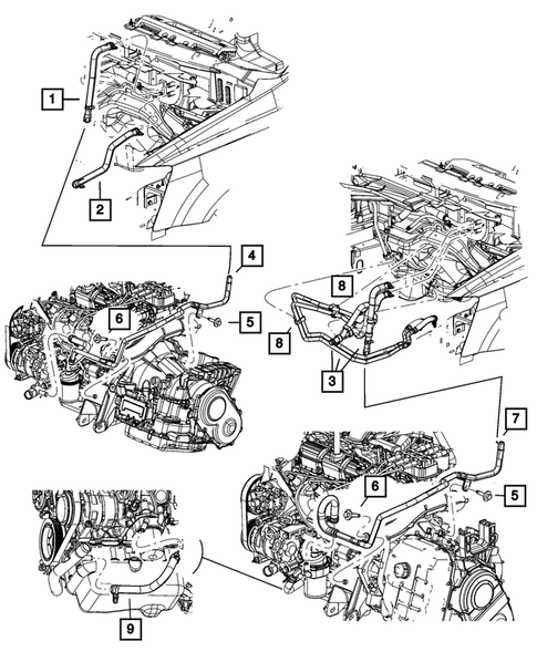 Air Conditioner and Heater Plumbing for 2008 Dodge Grand Caravan #1