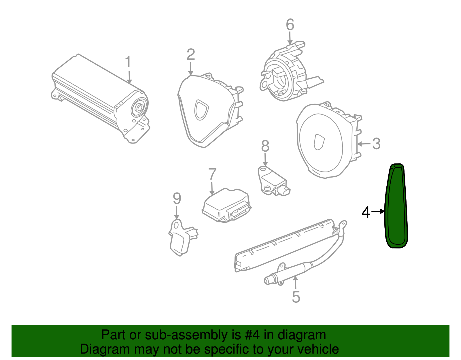 Seat Air Bag - Porsche (997-803-082-03-5Y2)