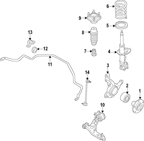 Front Suspension for 2012 Ford Edge #0