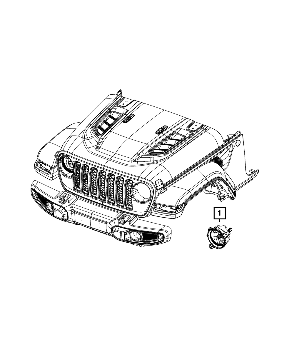 2018-2023 Jeep Headlamp, Left 55112879AG | My Mopar Parts