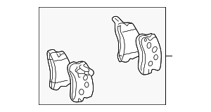 446632030 - : Brake Pads Rear for Toyota Image