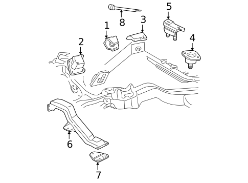 Engine & Trans Mounting for 2004 GMC Sonoma #0