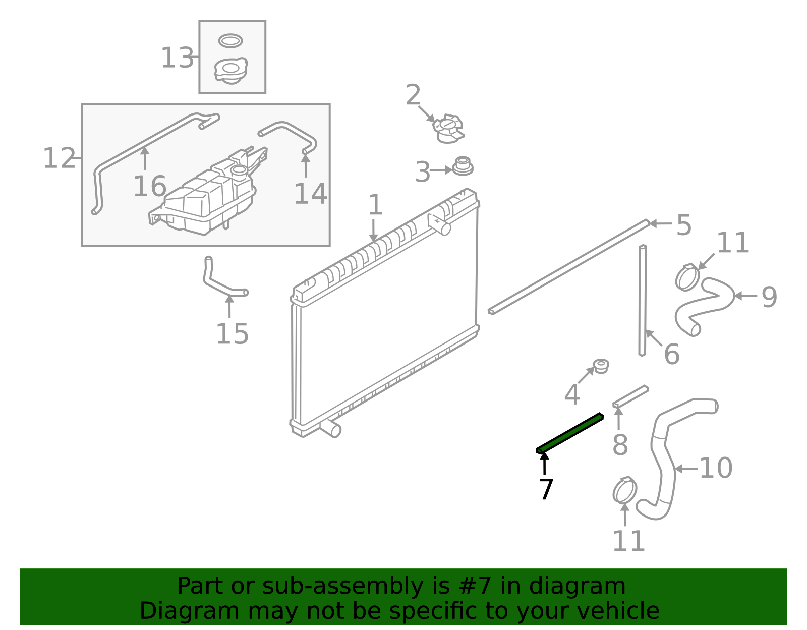 21497-JF00A - Radiator Air Seal 2009-2024 Nissan GT-R | Sullivan ...