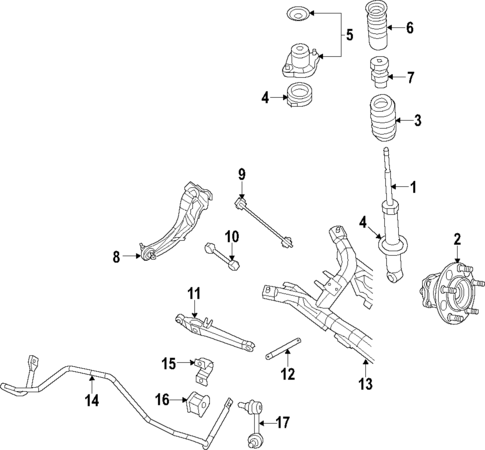 Rear Suspension for 2014 Jeep Patriot #0