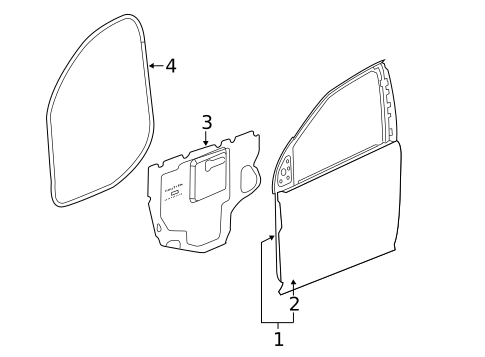 Door & Components for 2006 Chevrolet Equinox #1