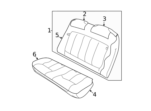 Rear Seat Components for 2003 Dodge Neon #0