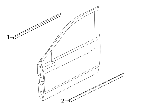 Exterior Trim - Front Door for 2011 Ram Dakota #0