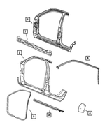 5142299AI - Body Sheet Metal Except Doors: Body Side Aperture Front Panel, Left for Jeep: Grand Cherokee Image