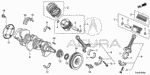 13010RJA000 - : Piston Set (Std) for Acura: RL, TL Image