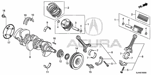 Crankshaft - Piston for 2012 Acura RL #0