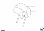 52108022989 - Individual Equipment: Headrest Leather for BMW: 525i, 525xi, 528i, 528xi, 530i, 530xi, 535i, 535xi, 545i, 550i, 745i, 745Li, 750i, 750Li, 760i, 760Li, M5 Image image