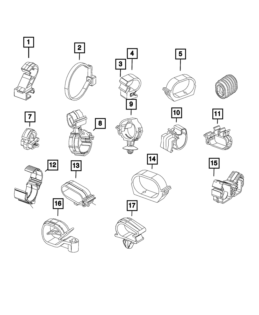 Wiring Clip - Mopar (6106188AA)