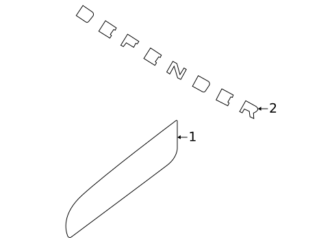 Exterior Trim - Hood for 2020 Land Rover Defender 90 #0