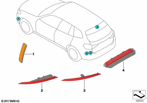 Third Stoplamp for 2020 BMW X4 30iX #0