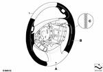 32307970638 - Individual Equipment: Airbag Sports Steering Wheel, Leather for BMW: 745i, 745Li, 750i, 750Li, 760i, 760Li Image image