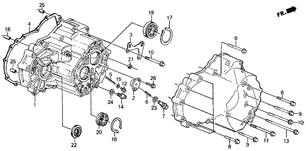 AT Transmission Case ('86-'87) for 1986 Honda Civic #0