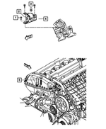 6104412AA - 2.2L Turbo Diesel; Engine: Hex Head Bolt And Coned Washer, Mounting for Mopar Image