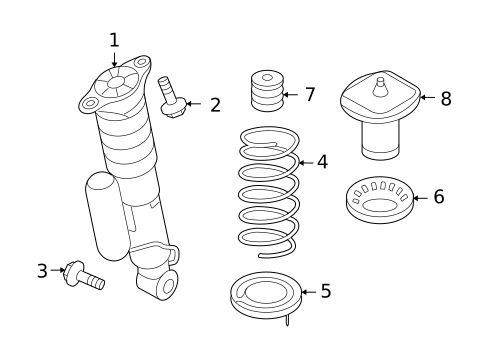Shocks & Components for 2008 Volvo XC70 #0