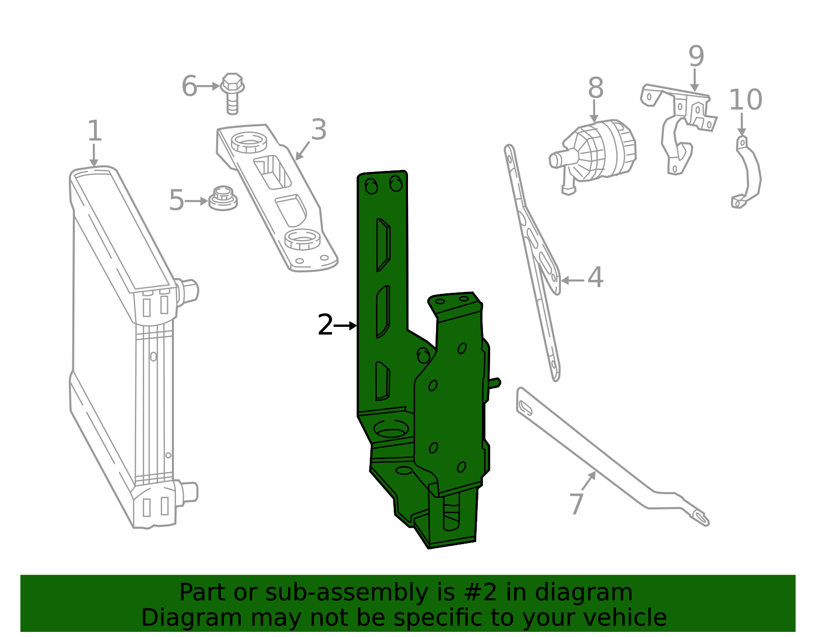 463-500-71-31 - High-Quality Radiator Mount Bracket for AutoNation Parts