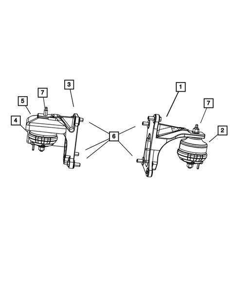 Engine Mounting for 2009 Jeep Wrangler #0