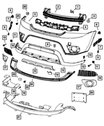 68079840AB - Frame, Bumper and Fascia: Front Energy Absorber for Mopar Image image