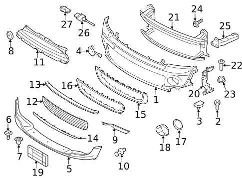 Bumper & Components - Front for 2013 Mini Cooper #0