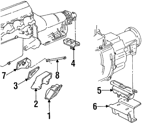 Engine & Trans Mounting for 1992 GMC C2500 Pickup #0