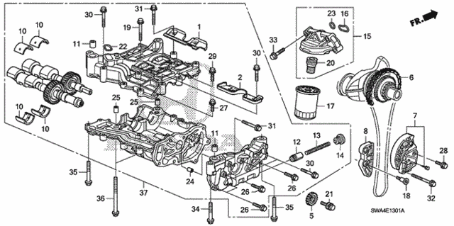 Oil Pump ('10-) for 2010 Honda CR-V #0