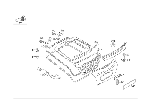 Rear-End Door for 2000 Mercedes-Benz C230 #0