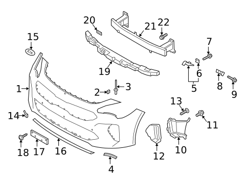 Bumper & Components - Front for 2020 Kia Stinger #0