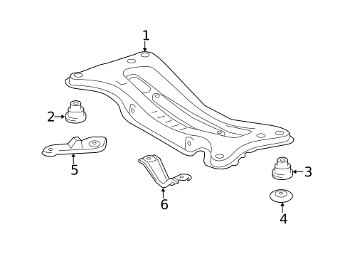 Suspension Mounting for 2013 Lexus ES300h #1