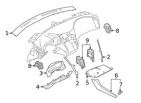 Instrument Panel Components for 2019 INFINITI Q50 #0
