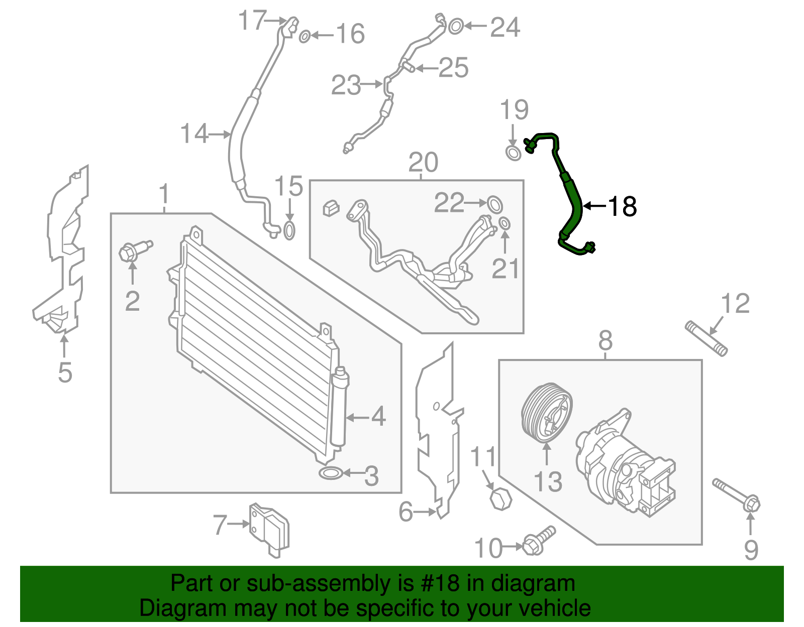 Discharge Hose - Nissan (92490-3JV0A)