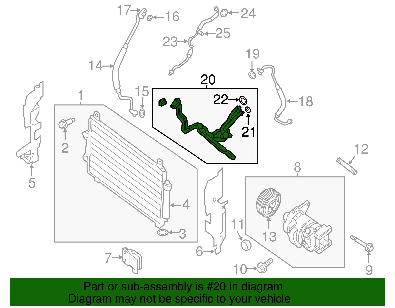 Front AC Line - Nissan (92450-3JB0B)