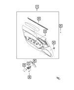 6TK56U0DAA - Interior Trim: Front Door Trim Panel, Right for Fiat: 124 Spider Image