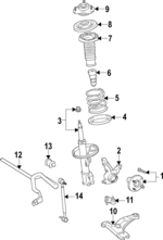 4852079096 - Suspension: Strut for Lexus: CT200h Image