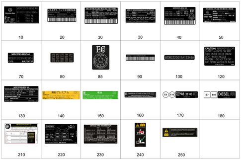 Identification Plate, Information Sign for 2005 Mercedes-Benz G 500 #0