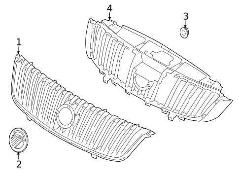 Grille & Components for 2010 Mercury Milan #0