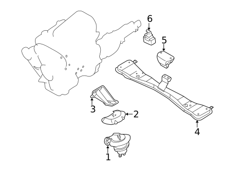 Engine & Trans Mounting for 1997 Nissan Pathfinder #0