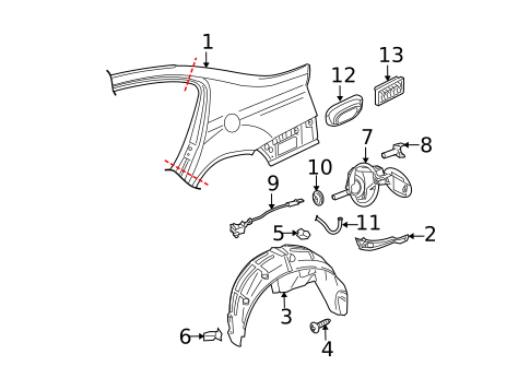 Quarter Panel & Components for 2006 Volkswagen Passat #0