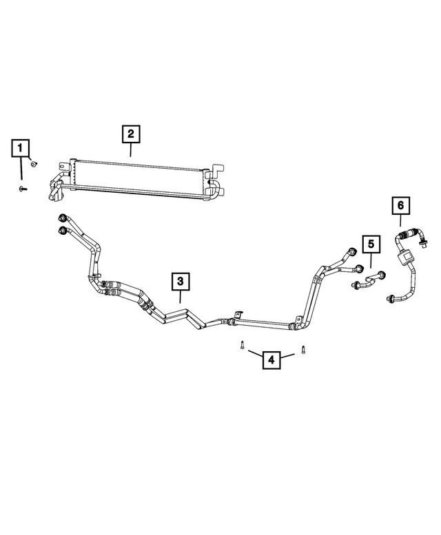 68650407AA - Cooling: Oil Cooler Pressure And Return Hose And Tube for Mopar Image