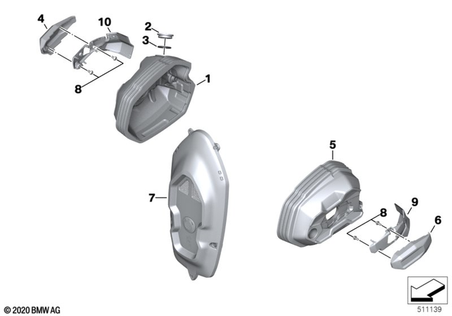 11129445254 - : Belt Cover Milled for BMW-Motorrad Image
