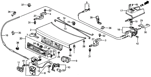 Trunk Lid for 1988 Honda Civic #0