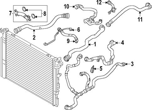 Radiator Hoses for 2025 BMW X3 #0