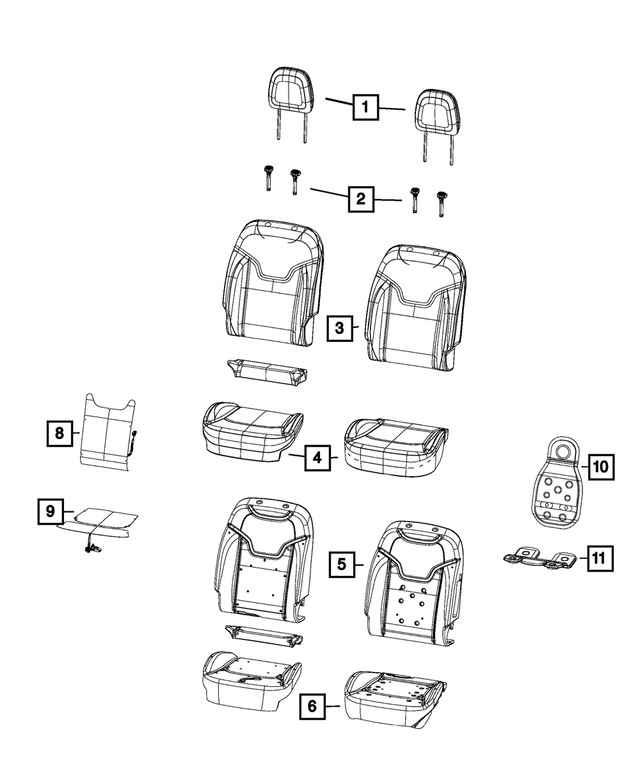 6WL92DX9AB - Interior Trim: Front Headrest for Mopar Image