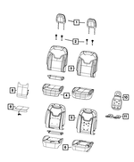 6WL92DX9AB - Interior Trim: Front Headrest for Mopar Image
