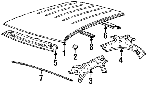 Roof & Components for 1997 Saturn SW1 #0