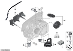 63117440355 - Lighting: Set of Retainers for Headlight, Left for BMW Image