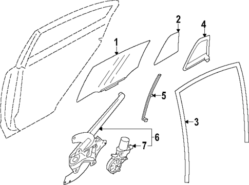 Glass - Rear Door for 2024 Subaru Crosstrek #0