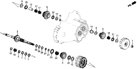 AT Mainshaft for 1991 Honda Prelude #0